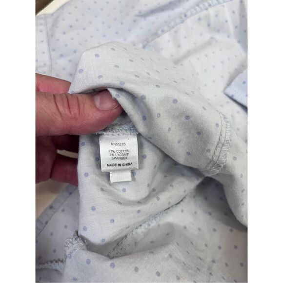 Express Design Studio Womens 3/4 Sleeve Collared Button up Shirt Blue Sz S - Picture 11 of 11